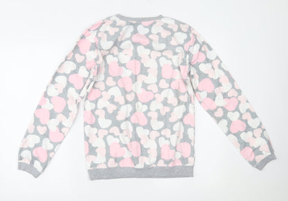 Avenue Womens Grey Animal Print  Basic Blouse Size 8