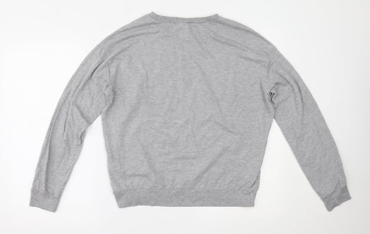 Womens UK Size L H&M Grey Basic Blouse