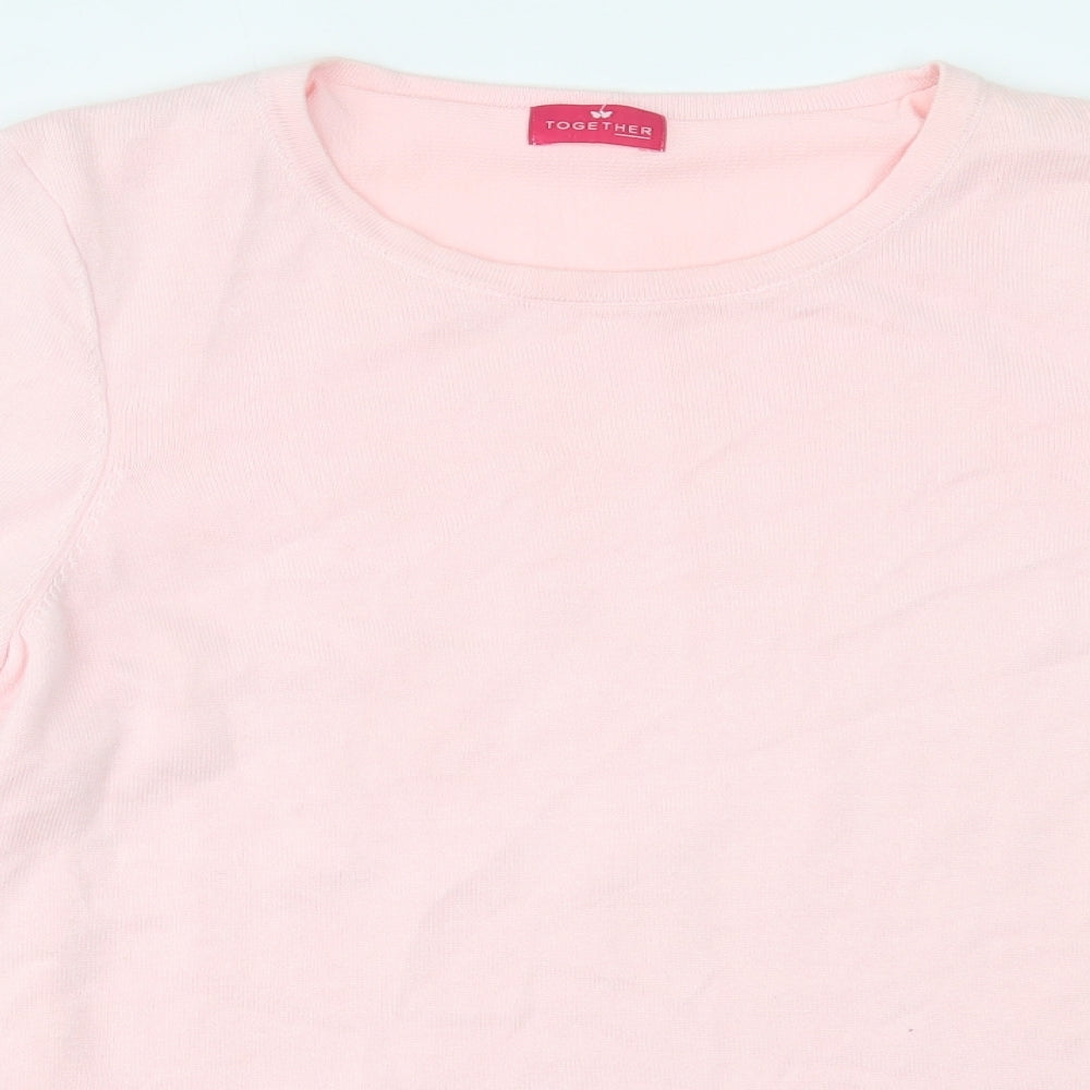 Womens UK Size 12 Together Pink Basic Blouse