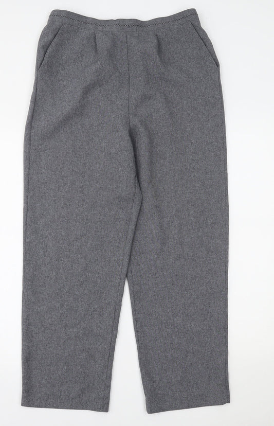 Bm collection Womens Grey   Trousers  Size 12 L26 in
