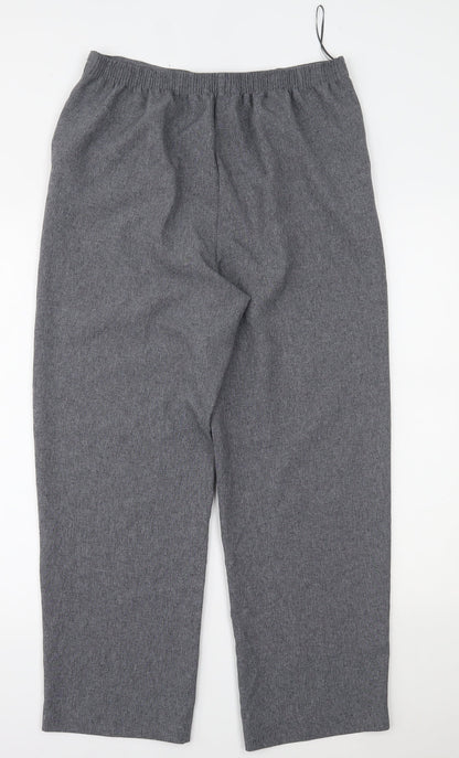 Womens UK Size 12 Bm collection Regular Fit  Grey Trousers