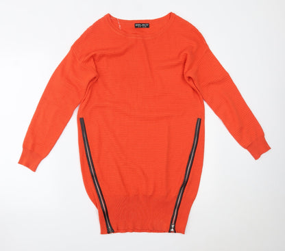 Womens UK Size 8 Select Orange Pullover Jumper