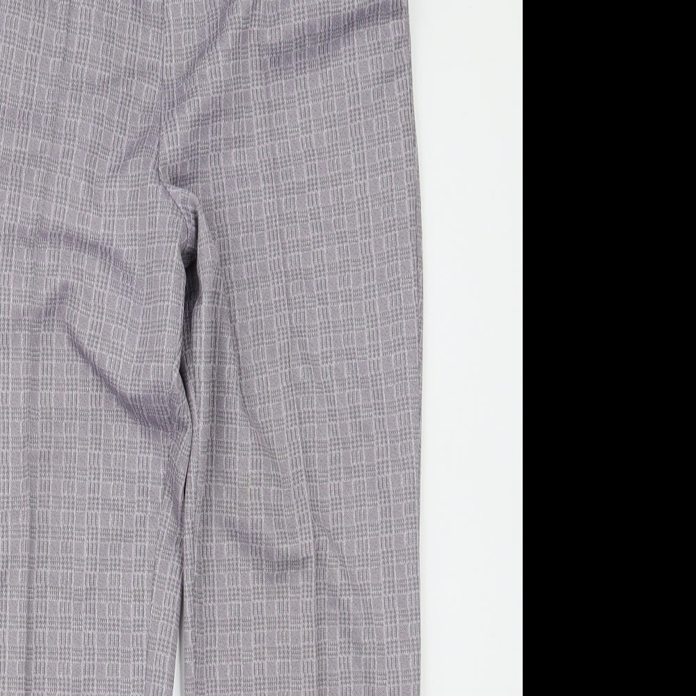 Marks and Spencer Mens Purple Houndstooth  Trousers  Size 16 L27 in