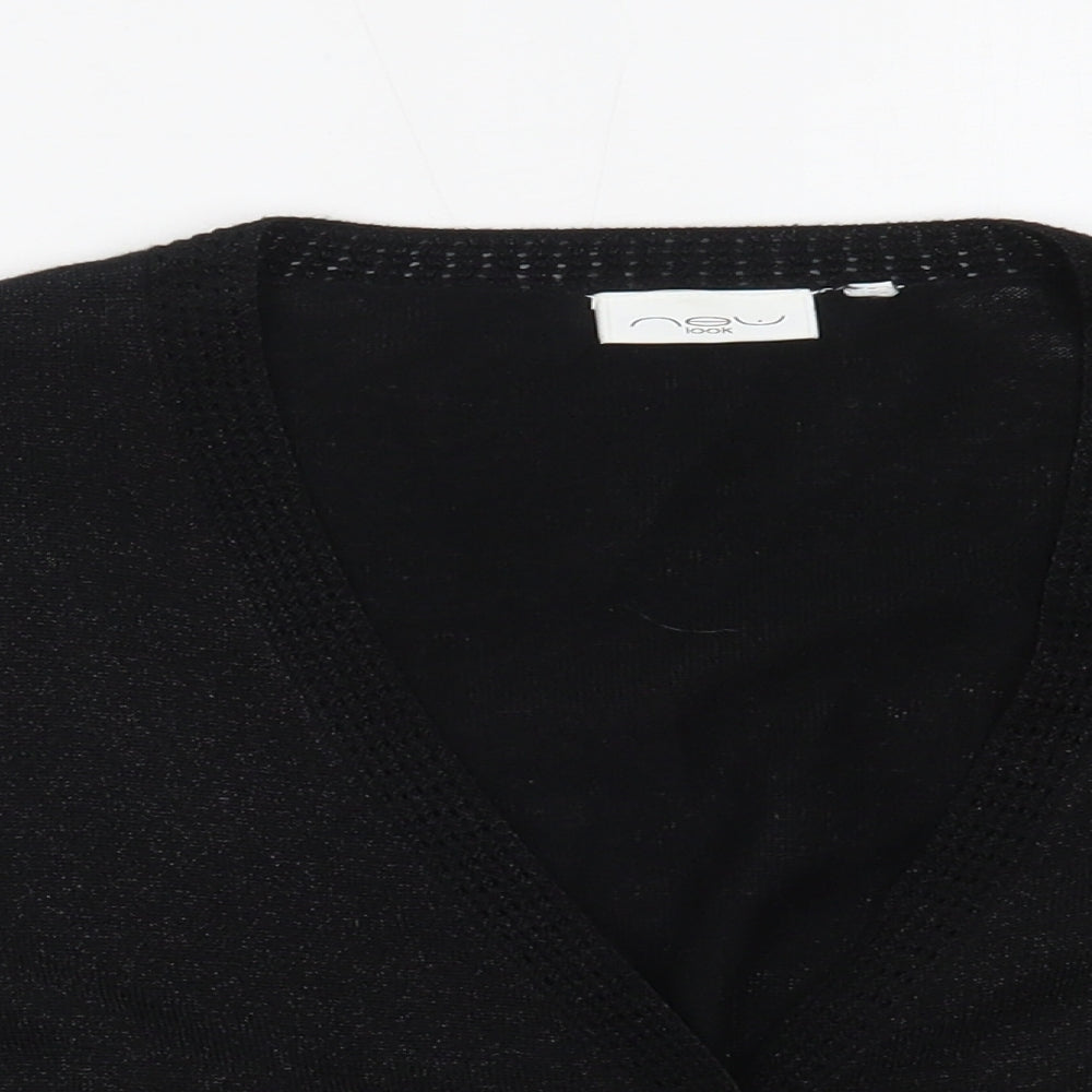 Womens UK Size 14 New Look Black Cardigan Jumper