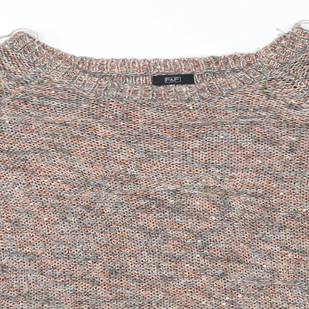 F&F Womens Gold   Pullover Jumper Size 12
