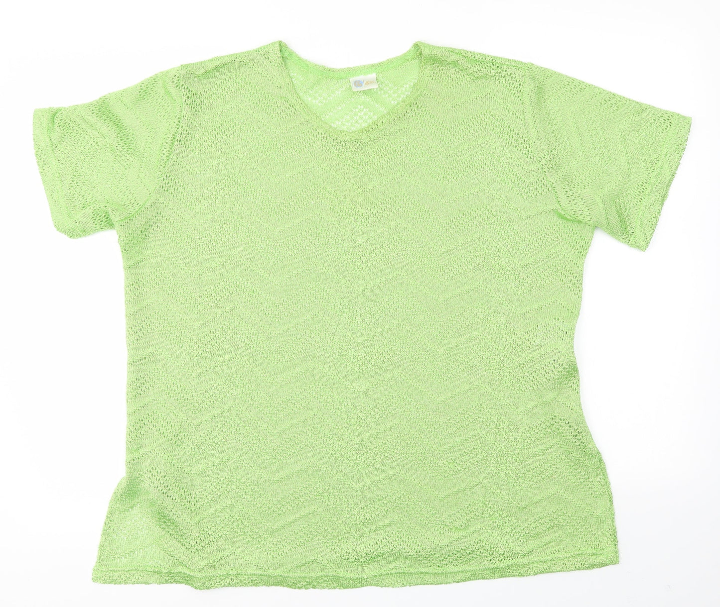 Womens UK Size 18 Your Sixth Sense Green Basic T-Shirt