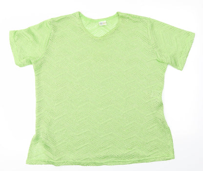 Womens UK Size 18 Your Sixth Sense Green Basic T-Shirt