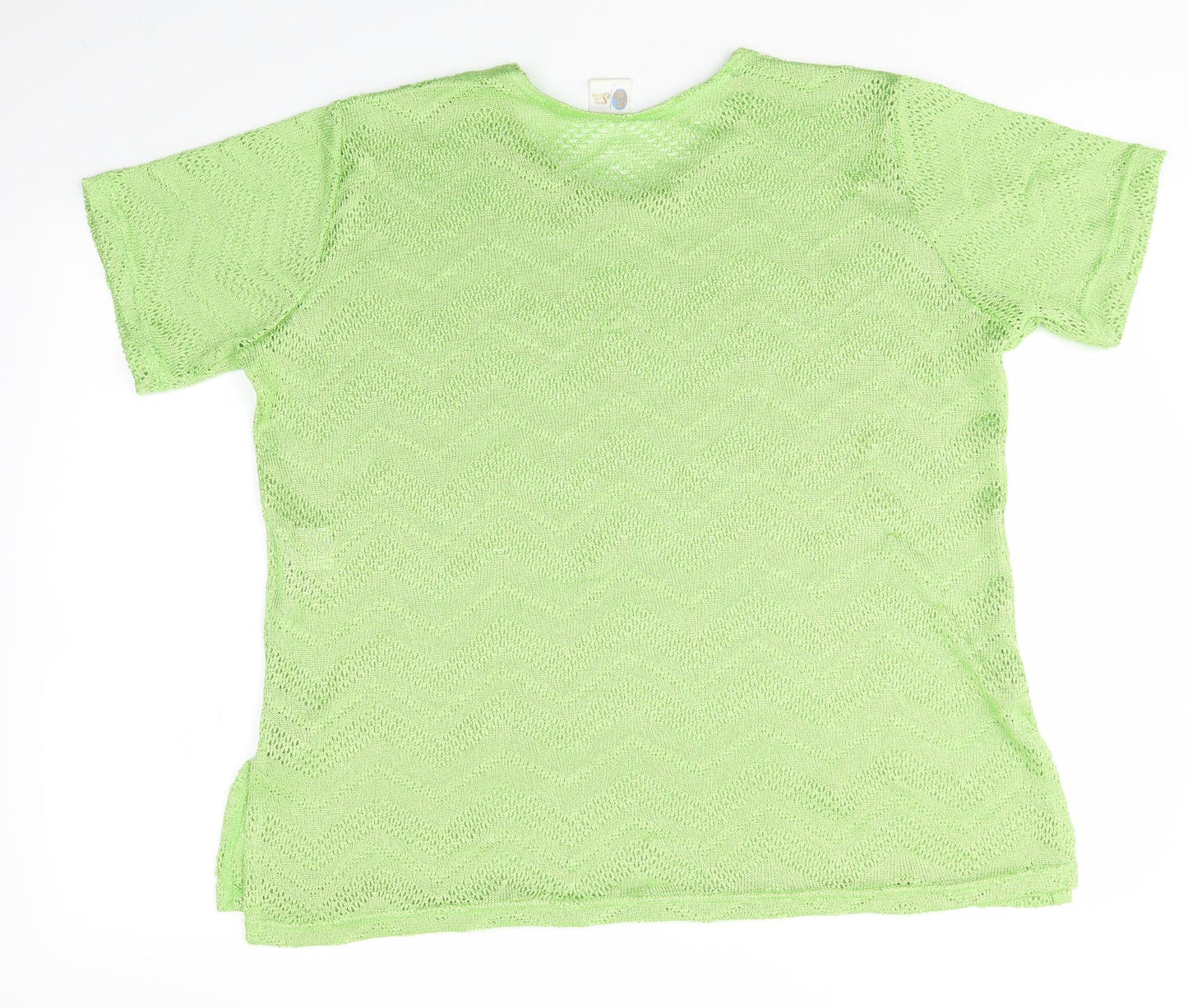 Womens UK Size 18 Your Sixth Sense Green Basic T-Shirt