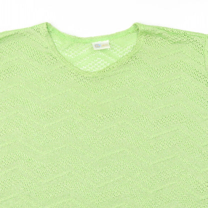 Womens UK Size 18 Your Sixth Sense Green Basic T-Shirt