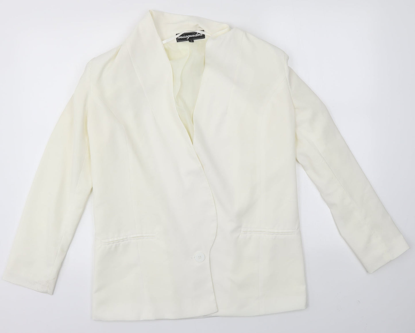 Missguided Womens Ivory   Jacket  Size 10