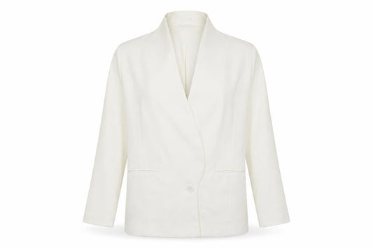 Womens UK Size 10 Missguided Ivory Jacket