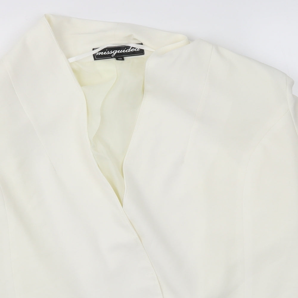 Missguided Womens Ivory   Jacket  Size 10