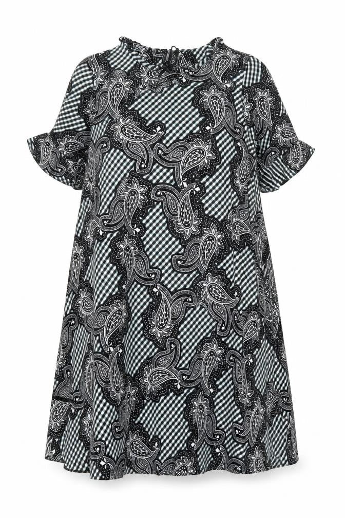 Front view of Capsule women’s multicoloured paisley a-line, size UK 12