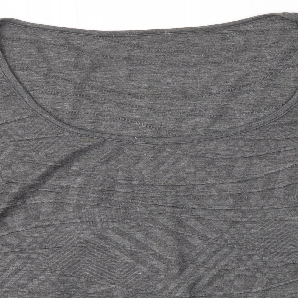 Womens UK Size XL Preworn Grey Basic Blouse