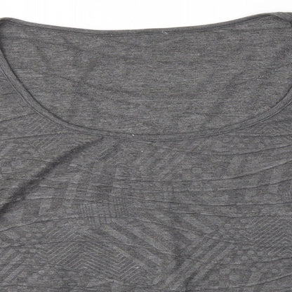Womens UK Size XL Preworn Grey Basic Blouse