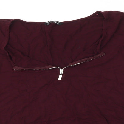 Womens UK Size 12 Select Purple Basic Blouse