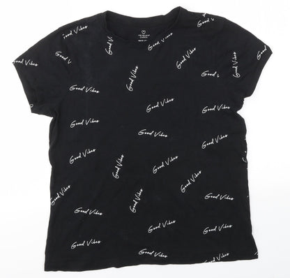 Primark Womens Black   Basic T-Shirt Size S