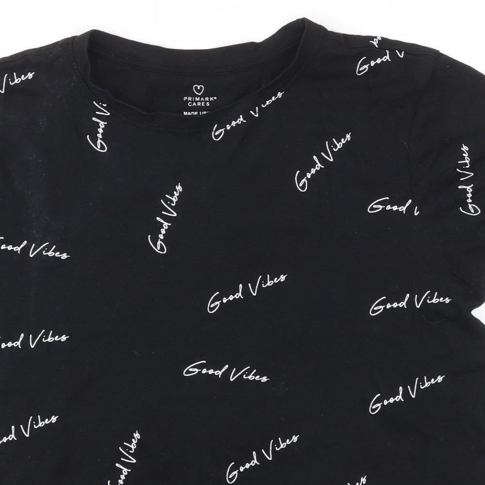 Primark Womens Black   Basic T-Shirt Size S