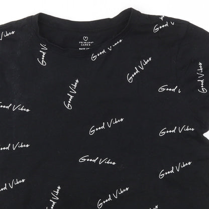 Primark Womens Black   Basic T-Shirt Size S