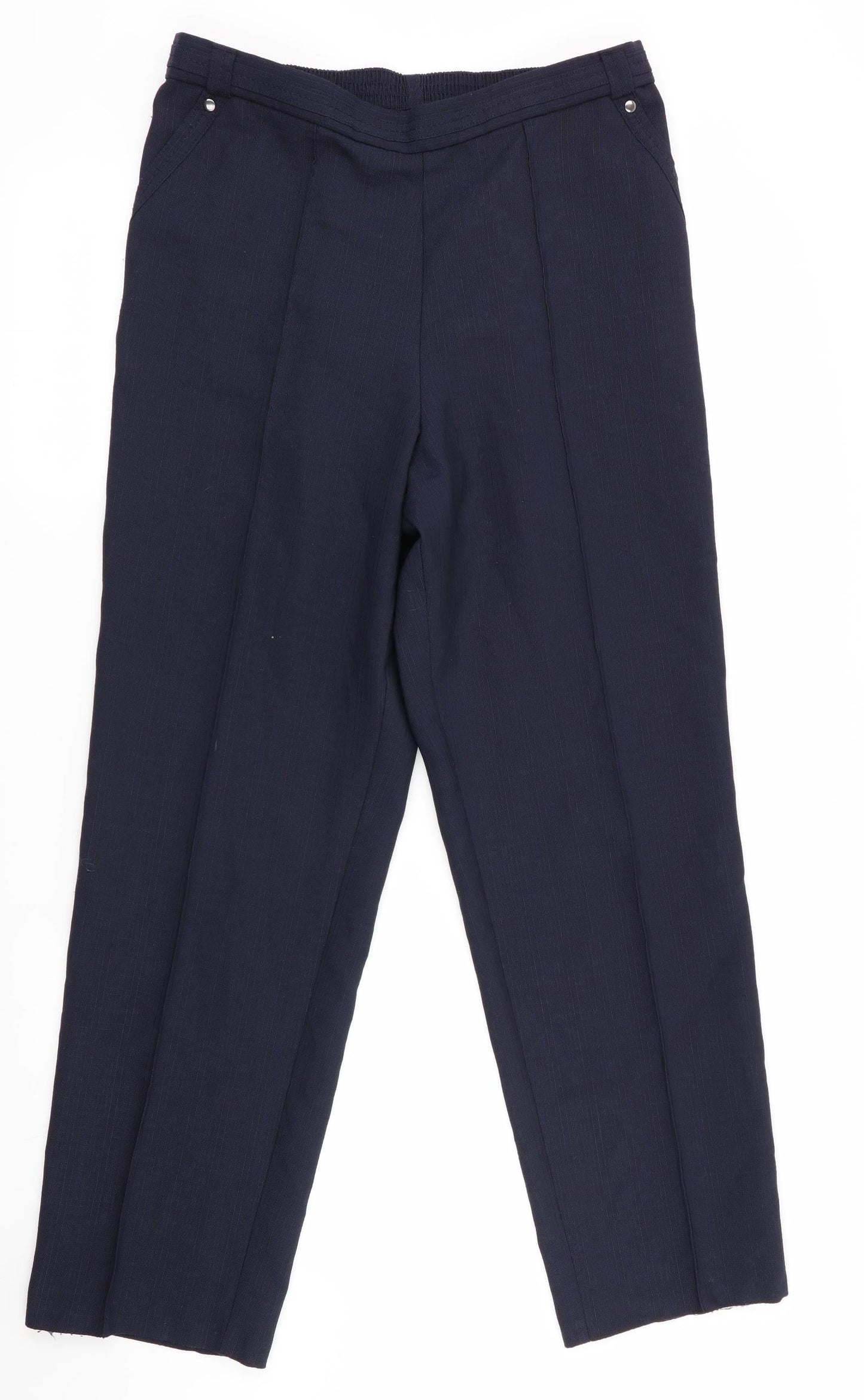Womens UK Size 12 Marks and Spencer Regular Fit  Blue Trousers