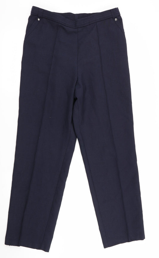 Womens UK Size 12 Marks and Spencer Regular Fit  Blue Trousers