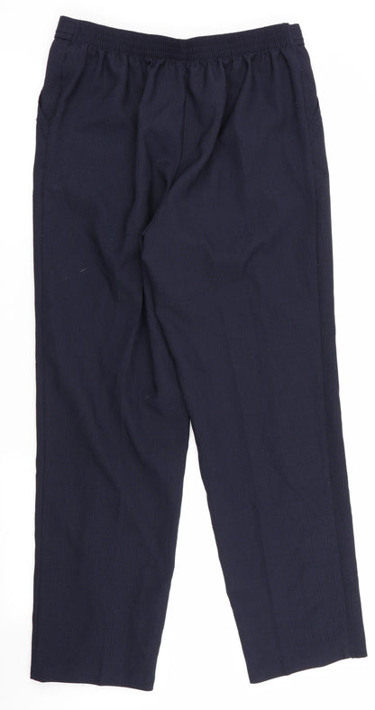 Womens UK Size 12 Marks and Spencer Regular Fit  Blue Trousers