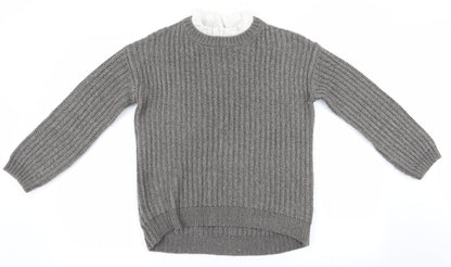 Womens UK Size S Matalan Grey Pullover Jumper