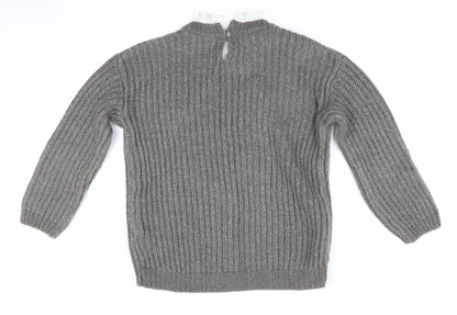 Womens UK Size S Matalan Grey Pullover Jumper