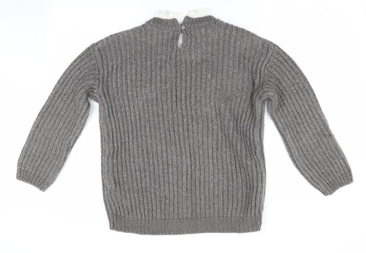 Womens UK Size S Matalan Grey Pullover Jumper