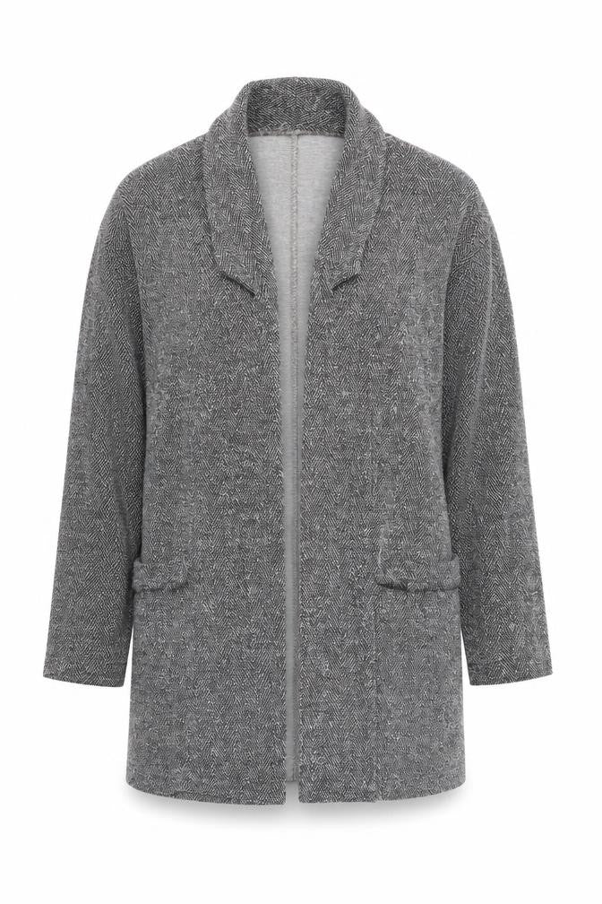 River Island Womens Grey Herringbone  Jacket  Size 10  - Subtle shimmer effect - Longline