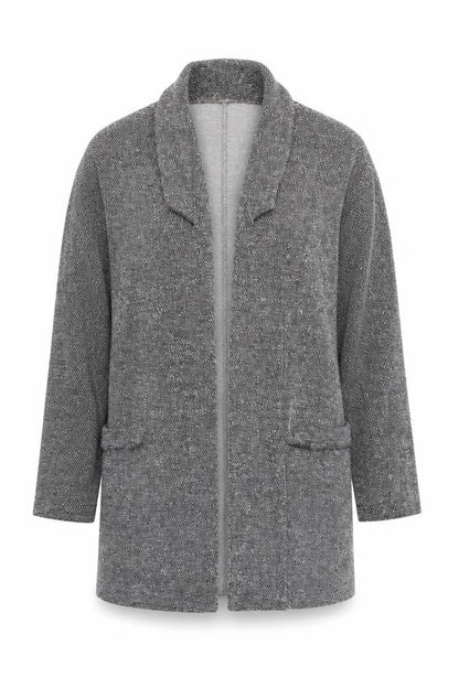 River Island Womens Grey Herringbone  Jacket  Size 10  - Subtle shimmer effect - Longline