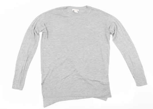 Womens UK Size 4 H&M Grey Pullover Jumper