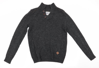 Trait Mens Grey   Pullover Jumper Size S