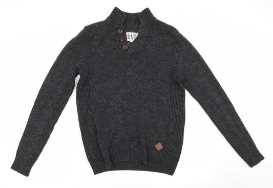 Trait Mens Grey   Pullover Jumper Size S