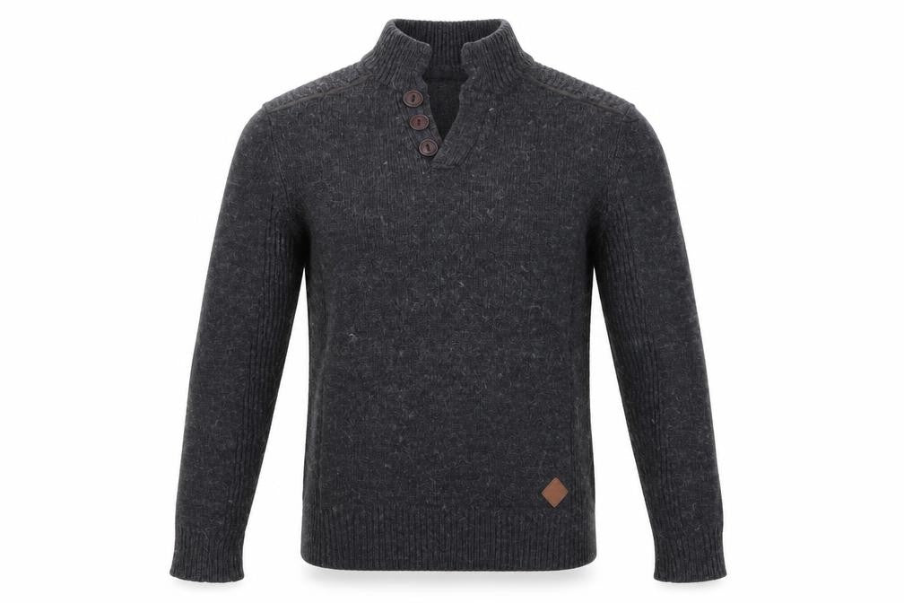 Mens UK Size S Trait Grey Pullover Jumper
