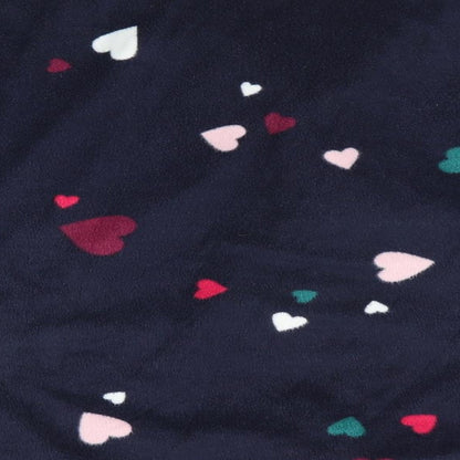 day dreams & duvet days Womens Blue Geometric   Pyjama Top Size M  - Heart Print