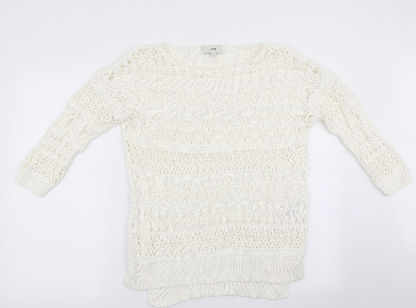 Womens UK Size S NEXT Ivory Pullover Jumper