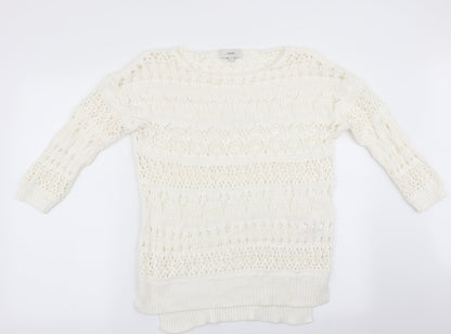 Womens UK Size S NEXT Ivory Pullover Jumper