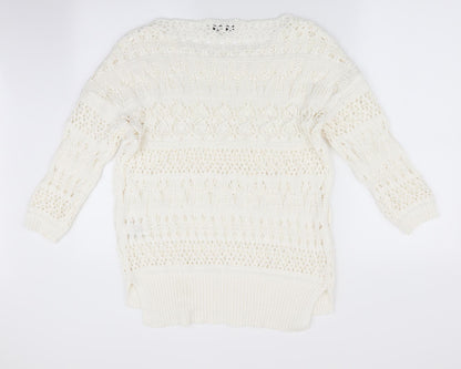 Womens UK Size S NEXT Ivory Pullover Jumper