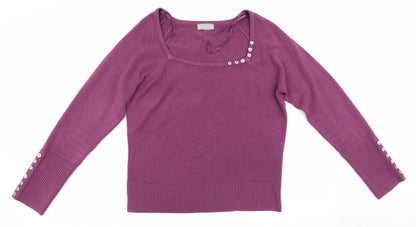 Womens UK Size 14 Per Una Purple Pullover Jumper