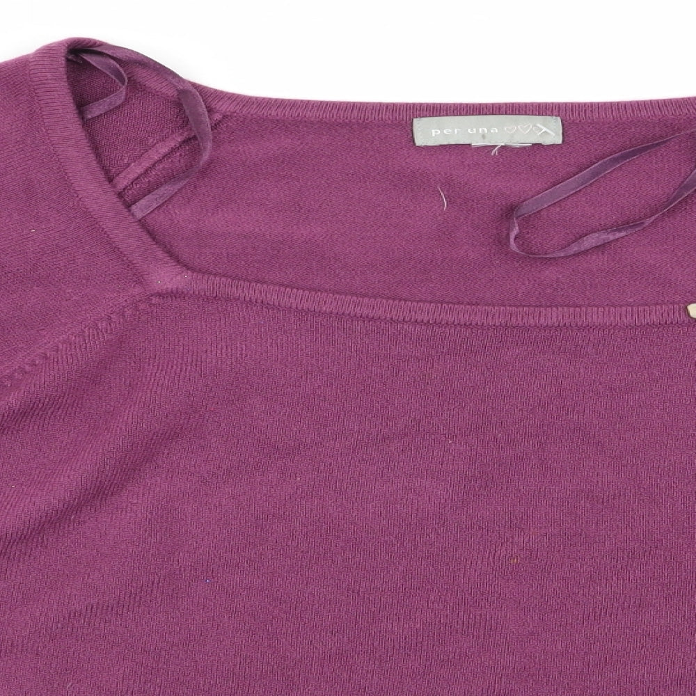 Womens UK Size 14 Per Una Purple Pullover Jumper