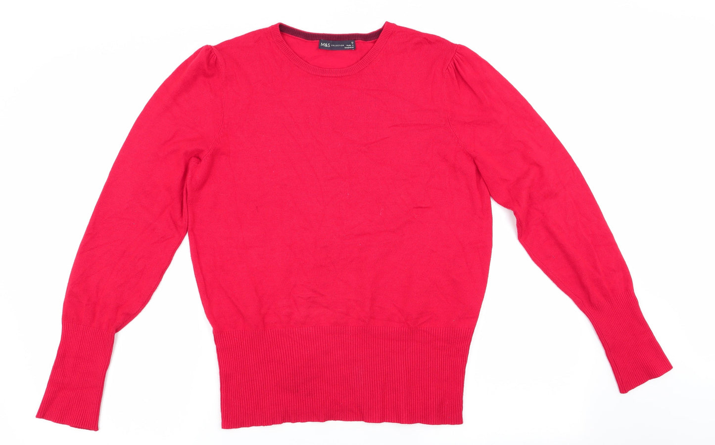 Womens UK Size 12 Marks and Spencer Red Pullover Jumper