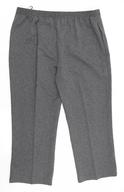 Autonomy Womens Grey Herringbone  Trousers  Size 20 L26.5 in - Back Elastication