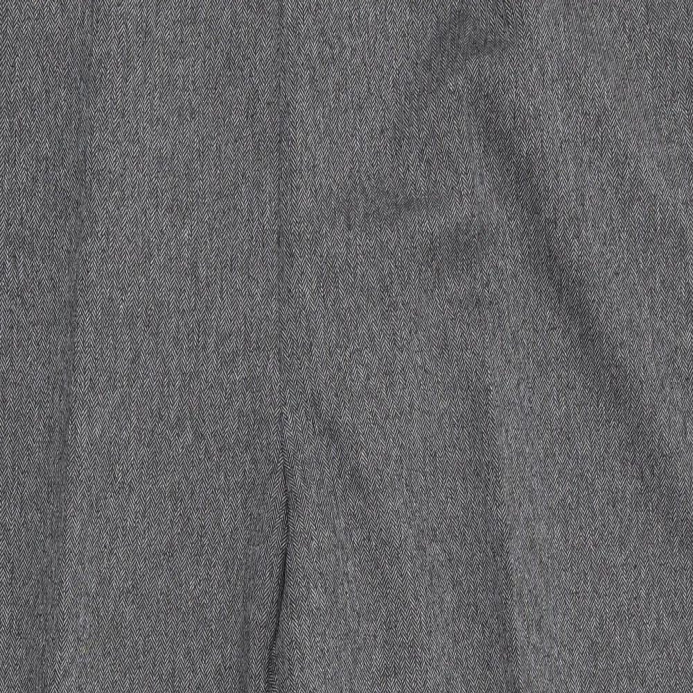 Autonomy Womens Grey Herringbone  Trousers  Size 20 L26.5 in - Back Elastication