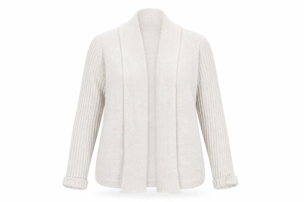 Womens UK Size 14 Petite Beige Cardigan Jumper