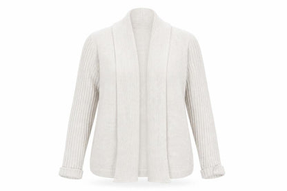 Womens UK Size 14 Petite Beige Cardigan Jumper