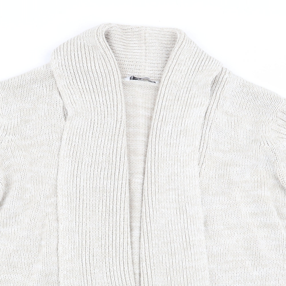 Womens UK Size 14 Petite Beige Cardigan Jumper