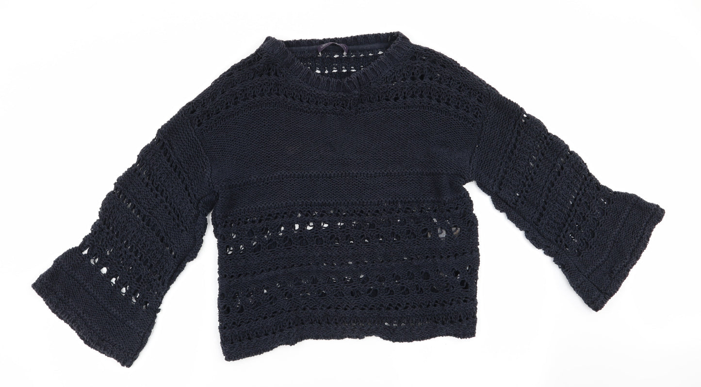 Womens UK Size M Marks and Spencer Blue Pullover Jumper