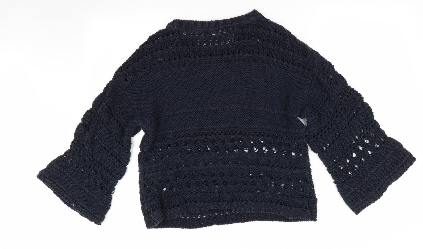 Womens UK Size M Marks and Spencer Blue Pullover Jumper