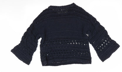 Womens UK Size M Marks and Spencer Blue Pullover Jumper
